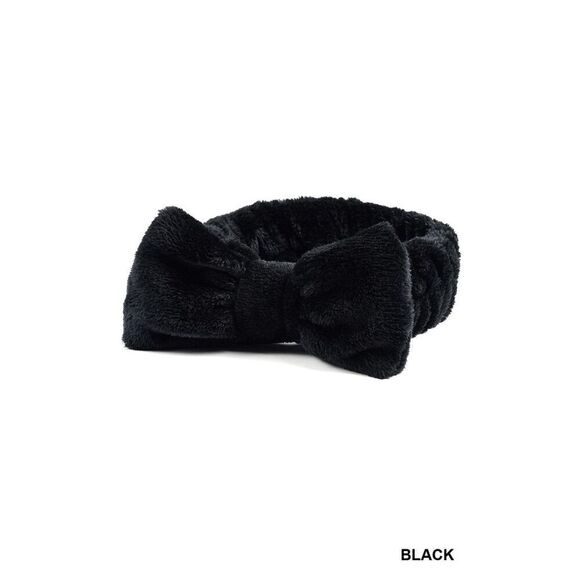 Soft Plush Bowknot Spa Headband - Picture 2 of 7